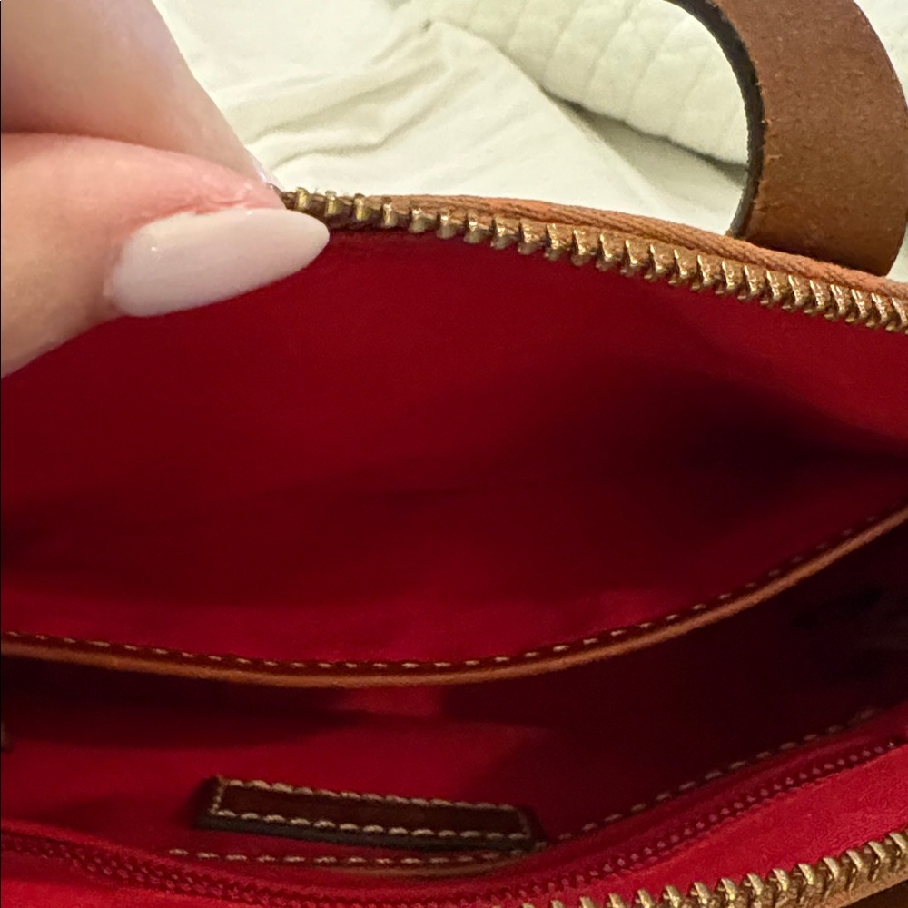 Dooney & Bourke Ruby mini Satchel Crossbody Bag in burnt orange/rust brown - Picture 11 of 16